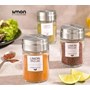جا ادویه شیشه ای 200 سی سی درب استیل 2478