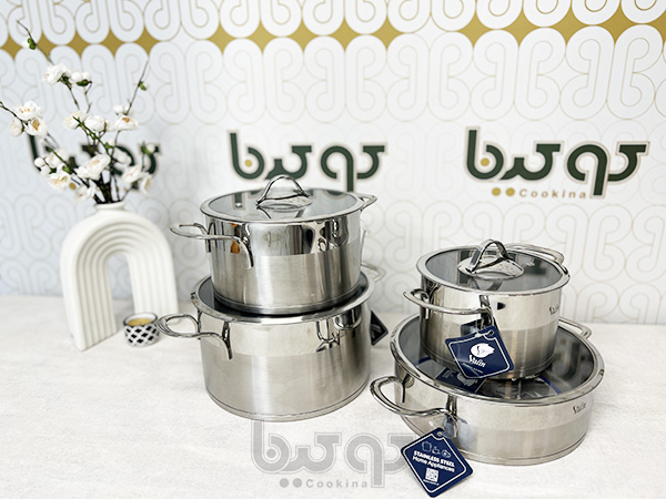 سرویس قابلمه استیل 8 پارچه 