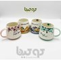 ماگ سرامیکی خمره ای طرح گل کف رنگی