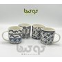 ماگ سرامیکی طرح برگ آبی